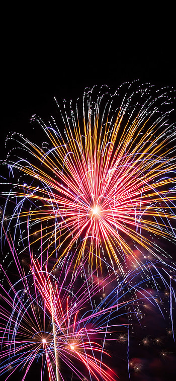 Mesmerizing firework, Dazzling display, Captivating lights, Explosive beauty HD phone wallpaper