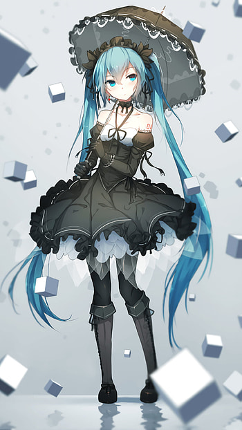 Hatsune Miku, Simple designs, Digital diva HD phone wallpaper