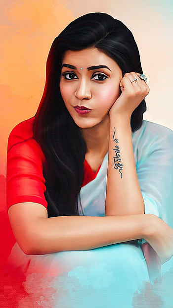 Anju Kurien, mallu actress, digital painting HD phone wallpaper
