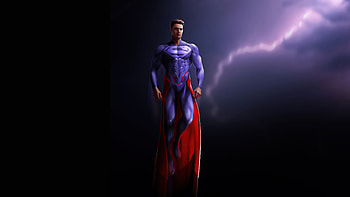 Purple Red Superman Suit Superheroes Superman HD wallpaper