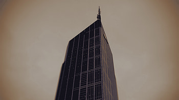 Sky, Skyscraper, Building, Shine, Light, Minimalism, Roof HD wallpaper