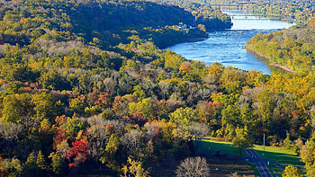 Delaware River view, Autumn foliage, East coast beauty, Windows 10 spotlight HD wallpaper