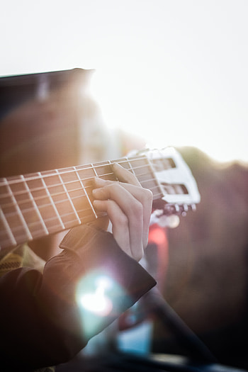 Music, Hand, Guitar, Musical Instrument, Fingers, Strings HD phone wallpaper