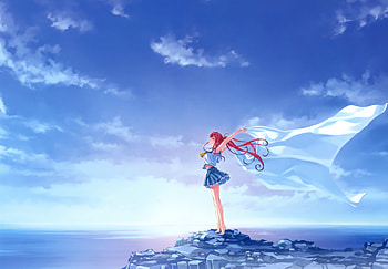 Deep Blue Sky And Pure White Wings, deep-blue-sky-and-pure-white-wings, anime-girl, anime HD wallpaper