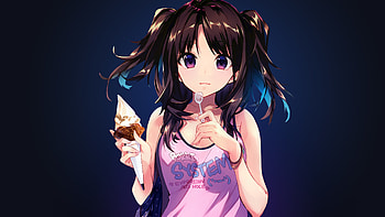 Icecream Anime Girl HD wallpaper