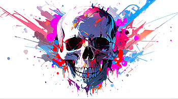 Artistic Skull, dark, skull HD wallpaper