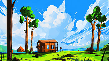 Home Is Home , artist, artwork, digital-art, house, artstation HD wallpaper