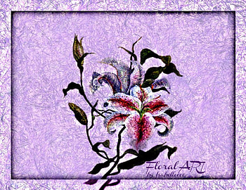 FloralART., texture, purple, flowers, art HD wallpaper