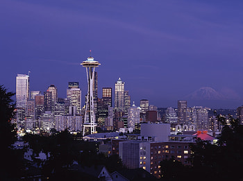 Seattle Space Needle night skyscraper HD wallpaper