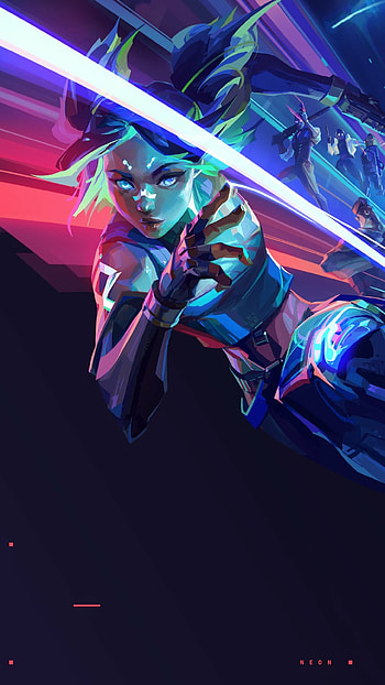 Neon Power: Vibrant Valorant for Your , video game, Valorant HD phone wallpaper