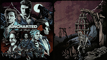 I took /u/wright96d's scans of the Uncharted 4 steelbox art and turned them into a . HD wallpaper