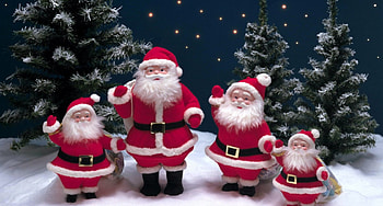 Ho! Ho! Ho!, trees, xmas, christmas, santa HD wallpaper
