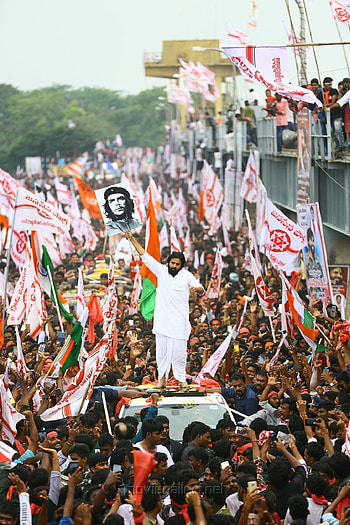 Pawan Kalyan Janasena Kavathu Dowleswaram Barrage Rajahmundry, JanaSena Party HD phone wallpaper