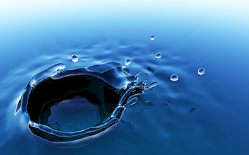 Interrupted perfection, blue, water HD wallpaper