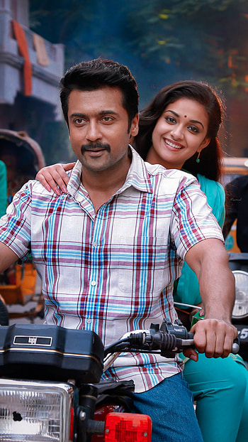 Suriya, graph, keerthy, keerthy Suresh HD phone wallpaper