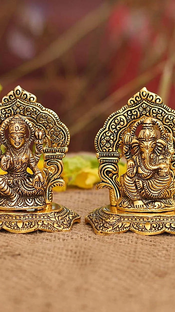 Lakshmi Ganesh, Bronze, Idol Background HD phone wallpaper