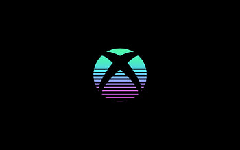 Xbox logo, Black background, Amoled gradient, Technology HD wallpaper