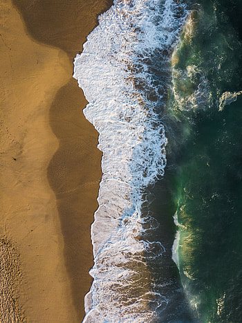 Nature, Sea, Sand, View From Above, Coast HD phone wallpaper