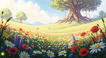 Flower Field Bliss, flower field, meadow, sunny day HD wallpaper