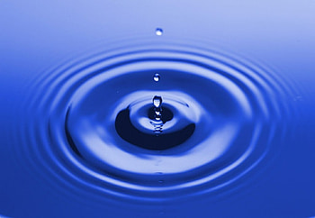 Drip, blue, abstract, water HD wallpaper