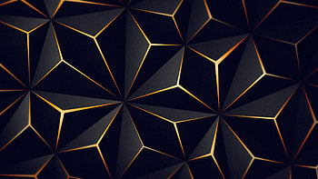 Triangle Solid Black Gold Abstract . . ID, White Gold Abstract HD wallpaper