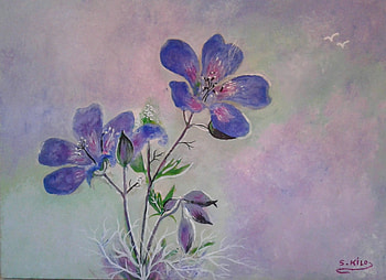 acrilic painting painted by saad kilo, nature, color, art, flower HD wallpaper