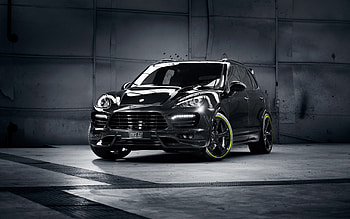 Porsche Cayenne, black compact SUV HD wallpaper