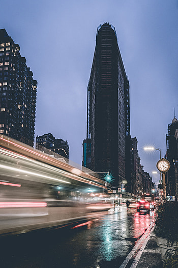 Cities, Cars, City, Building, Long Exposure, Street HD phone wallpaper