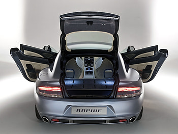 Auto, Aston Martin, Cars, Grey, Back View, Rear View, Style, 2009, Rapide HD wallpaper