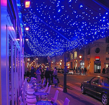 cafe le Marais - Paris, purple, lights, capital, coffee, night view, beauty, travel HD wallpaper