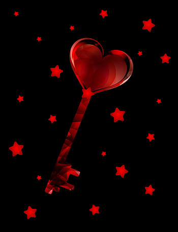 Stars, Love, Heart, Key HD phone wallpaper