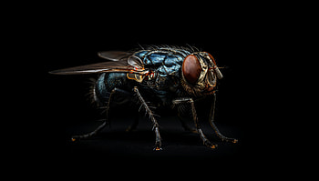 Midnight Macro: Fly in, Blowfly, Insect HD wallpaper