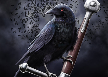 Raven, Gothic Art HD wallpaper
