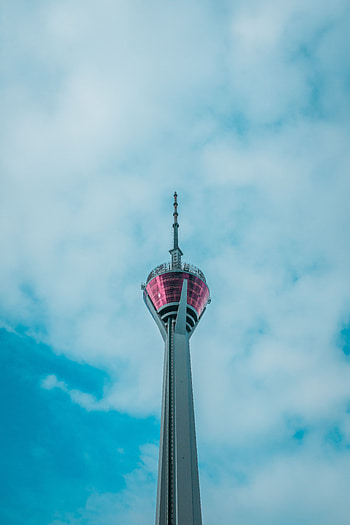 Sky, Architecture, Clouds, Minimalism, Tower HD phone wallpaper