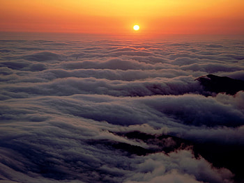 Nature, Sunset, Sun, Clouds, Height HD wallpaper