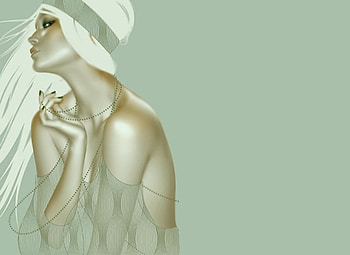 In green, paint, girl, green, beauty HD wallpaper