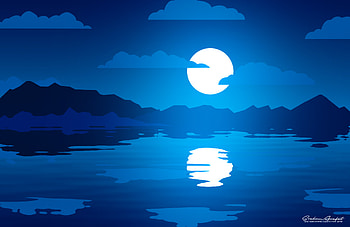 Moon Shine Illustration, illustration, artist, artwork, digital-art, behance HD wallpaper