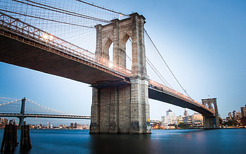 Suspension tower, Brooklyn Bridge HD wallpaper