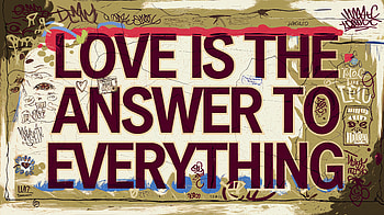 Love is the Answer: Graffiti Wall Art, love, graffiti, message, positivity HD wallpaper
