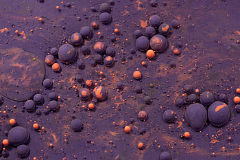 Abstract, Bubbles, Violet, Purple, Ink HD wallpaper