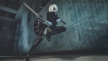 2b Nier Automata Cosplay Girl , nier-automata, games, cosplay HD wallpaper