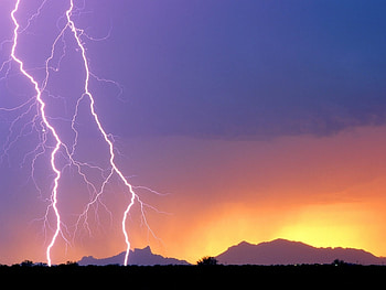Landscape, Lightning HD wallpaper