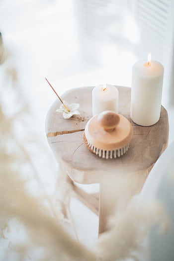 Serene spa atmosphere with candles and incense for ultimate relaxation. HD phone wallpaper