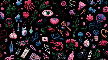 Whimsy Y Dark Aesthetic Pattern, whimsical, y, dark aesthetic HD wallpaper