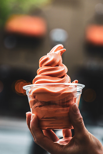 Food, Desert, Ice Cream, Hand, Cup, Sweet, Glass HD phone wallpaper