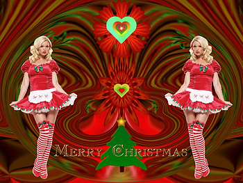 Merry Christmas 7, eye candy, Abstract, 3d, fractal, collage HD wallpaper