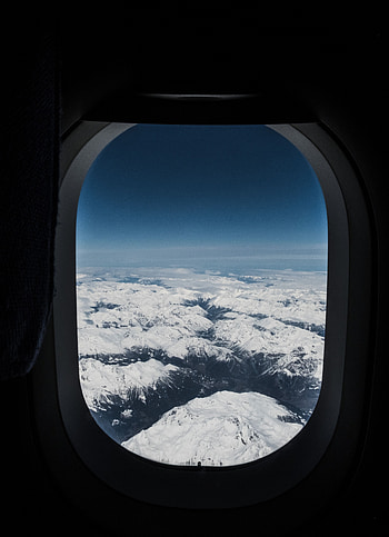Sky, Mountains, View From Above, Vertex, Miscellanea, Miscellaneous, Flight, Tops, Porthole, Airplane Window, Plane Window HD phone wallpaper