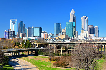Charlotte skyline, Urban cityscape, North Carolina HD wallpaper