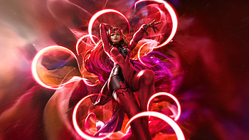 Scarlet Witch Protector, scarlet-witch, superheroes, artwork, digital-art HD wallpaper