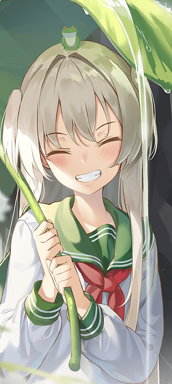 Sailor Smile — Cheerful Schoolgirl Anime , school uniform, Anime, girl, anime girl HD phone wallpaper